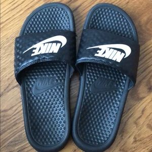 Nike black slides